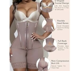 Elegant Shapewear Bodysuit in Brown